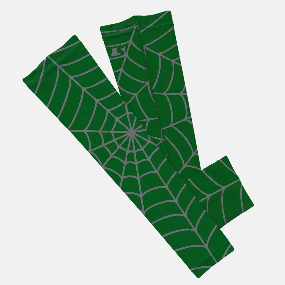 Green with Gray Web Pattern Kids Arm Sleeve
