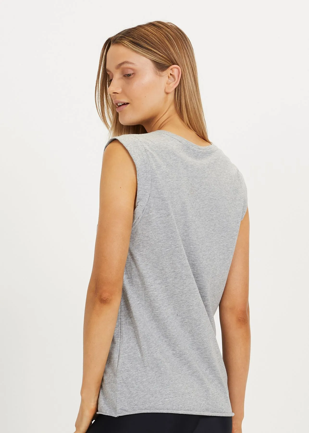 Grey Muscle Tank Top