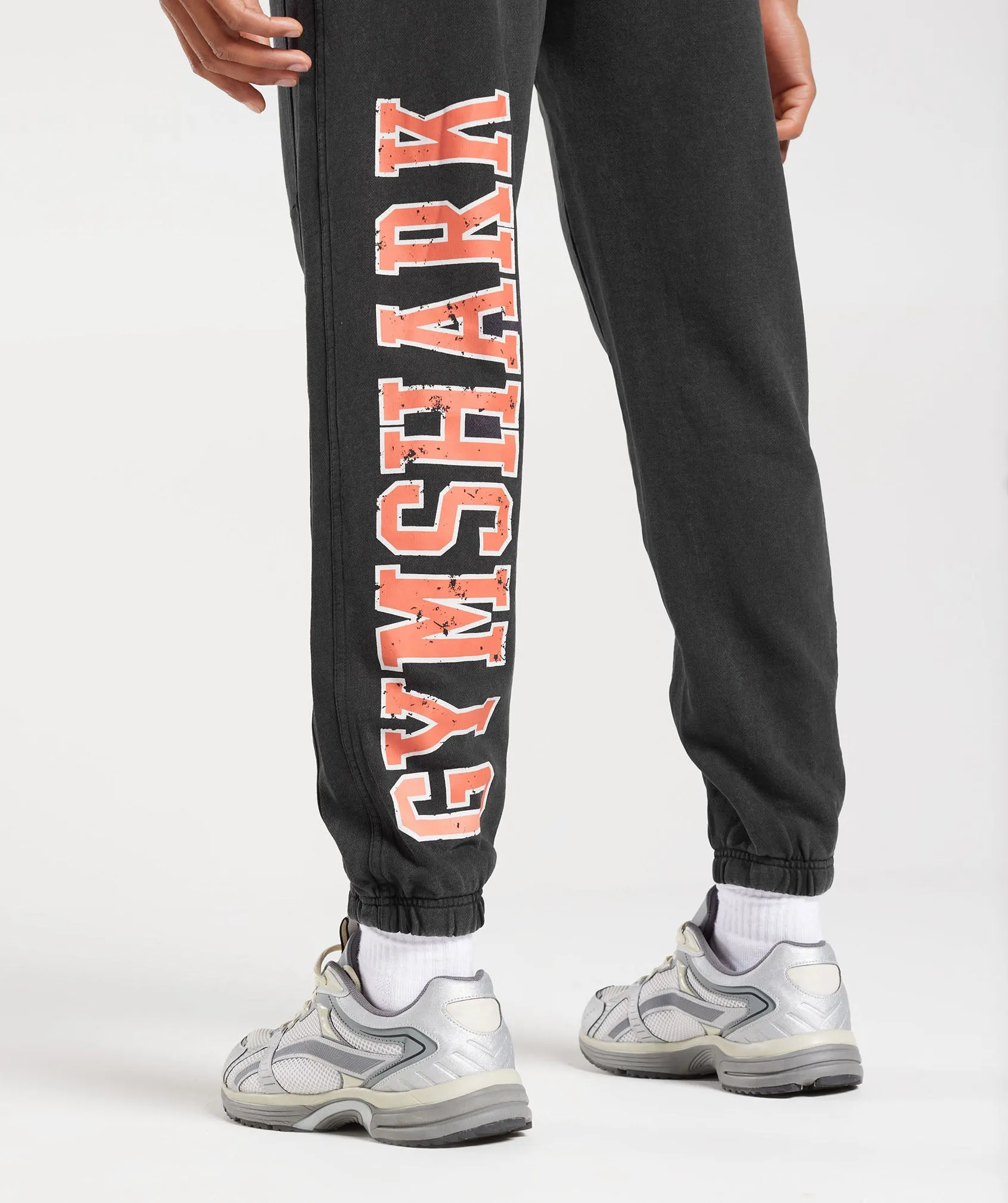 Gymshark Collegiate Joggers - Black/Acid Wash