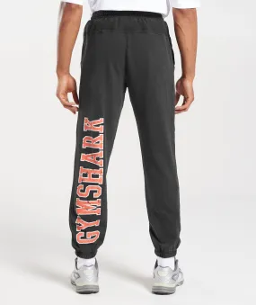 Gymshark Collegiate Joggers - Black/Acid Wash