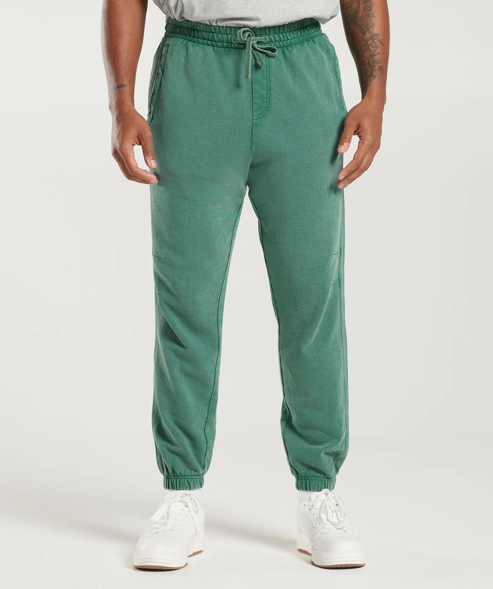 Gymshark Collegiate Joggers - Ink Teal/Acid Wash