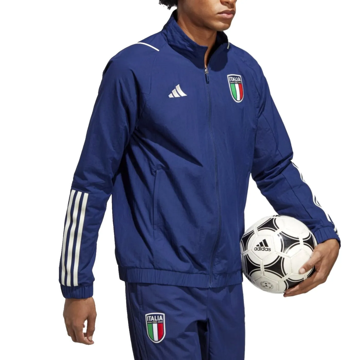 Italy training presentation Soccer tracksuit 2023/24 navy - Adidas