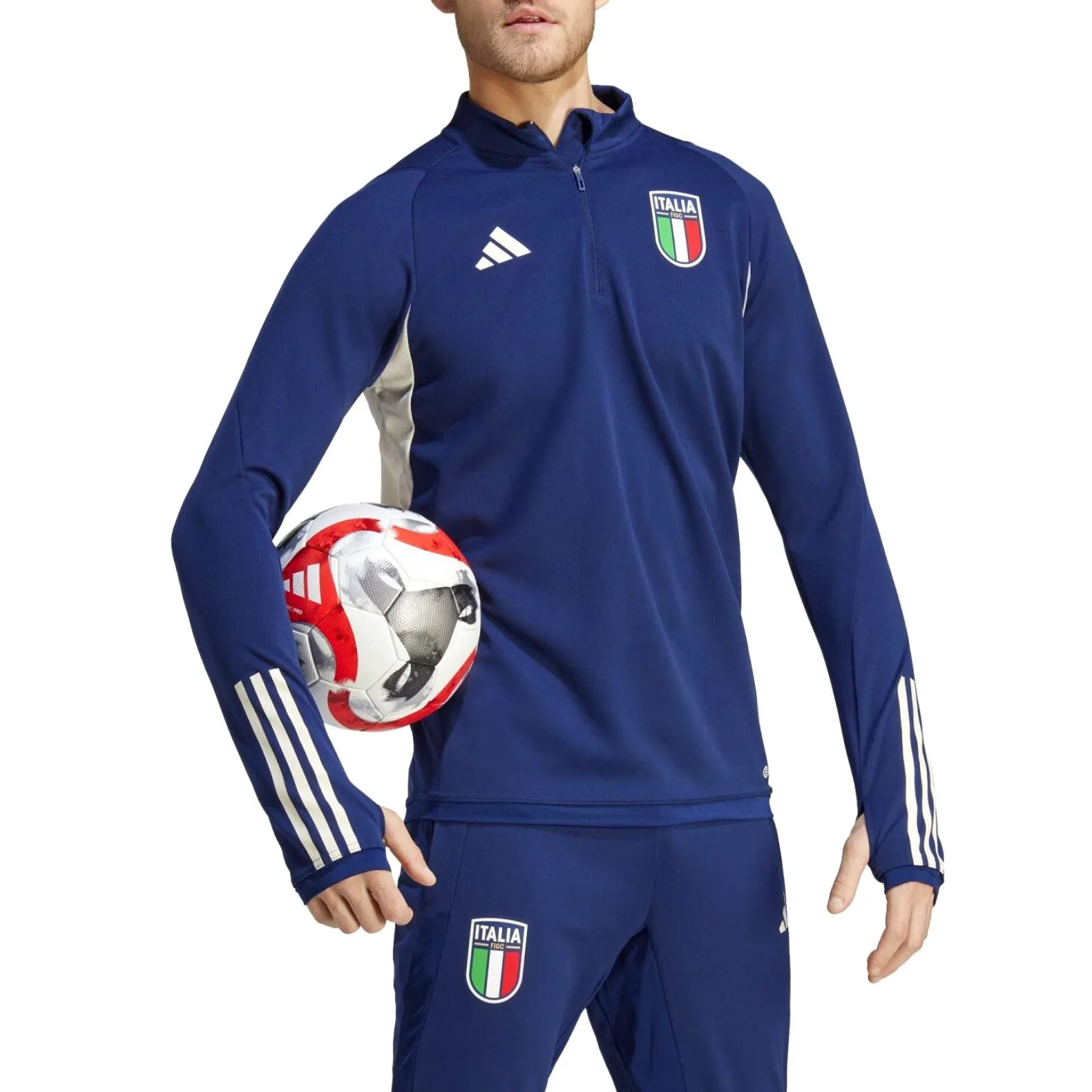 Italy training technical Soccer tracksuit 2023/24 navy - Adidas