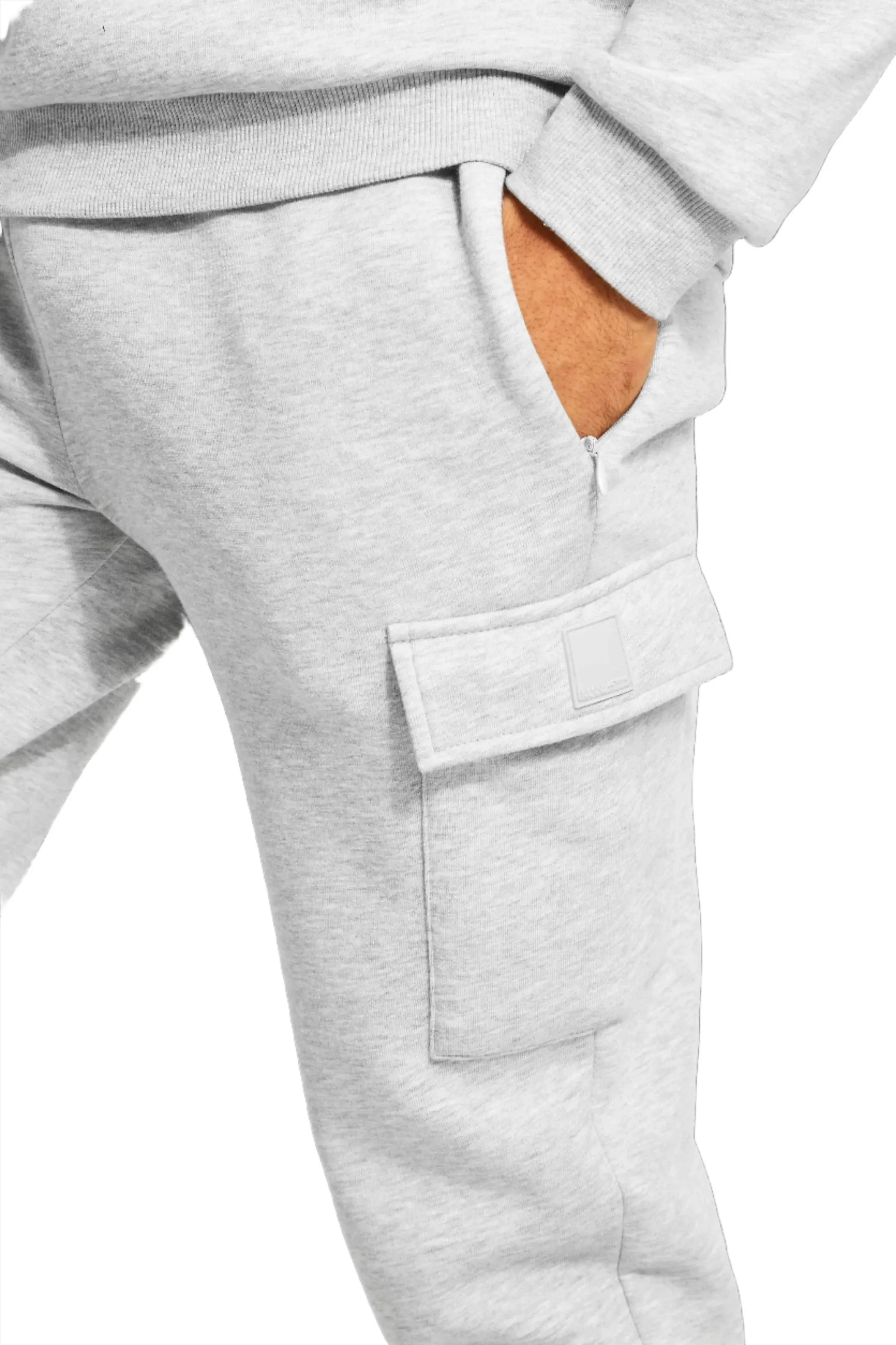 MAN ACTIVE GYM CARGO JOGGER GREY MARL