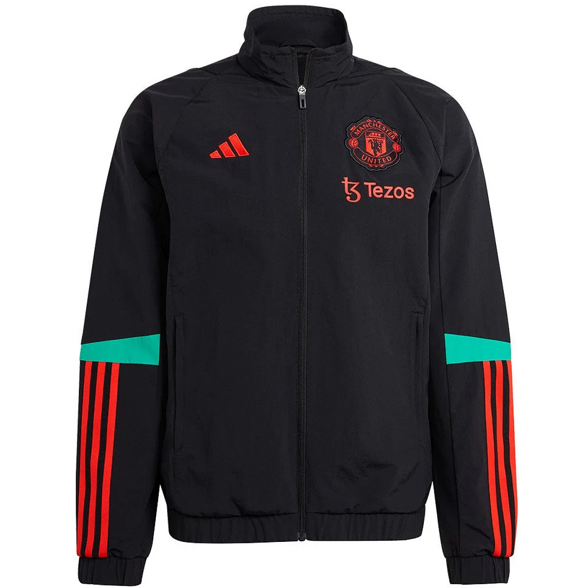 Manchester United black training presentation tracksuit 2023/24 - Adidas