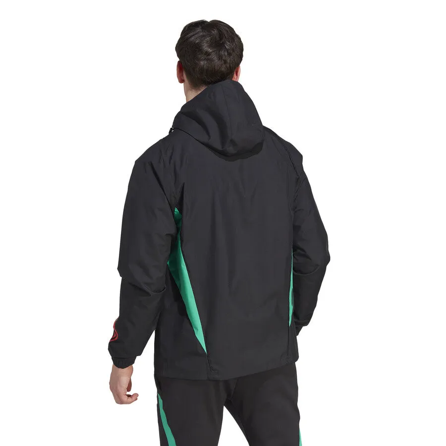 Manchester United soccer training rain jacket 2023/24 black - Adidas