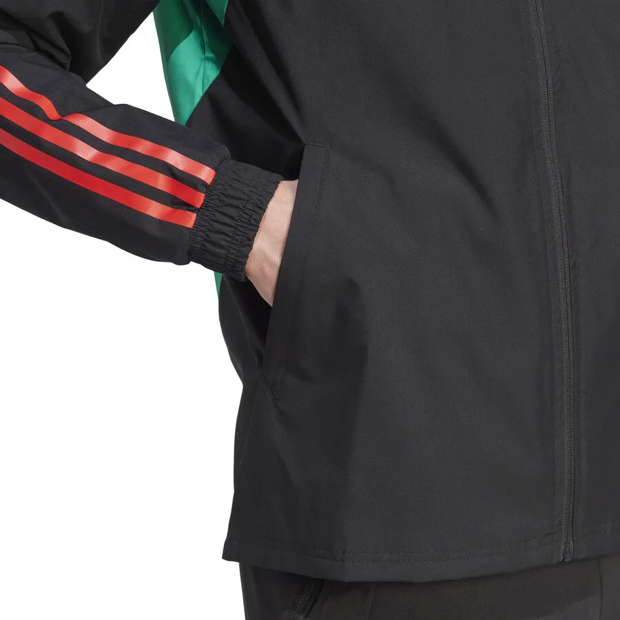 Manchester United soccer training rain jacket 2023/24 black - Adidas