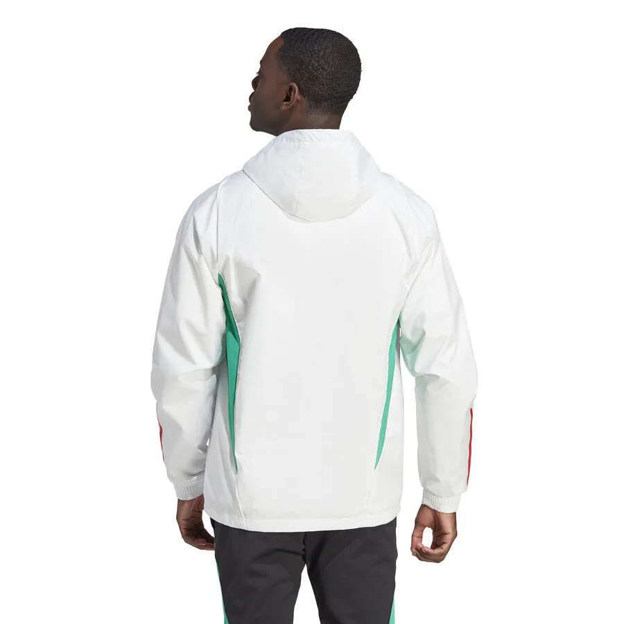 Manchester United soccer training rain jacket 2023/24 white - Adidas