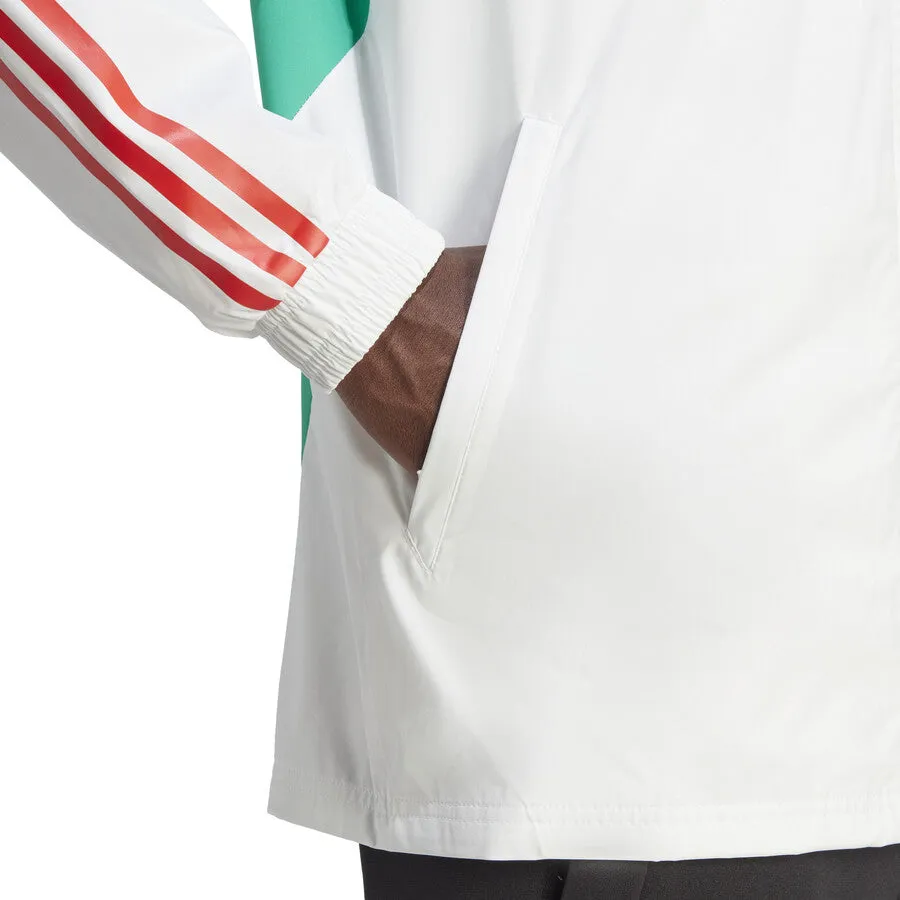 Manchester United soccer training rain jacket 2023/24 white - Adidas