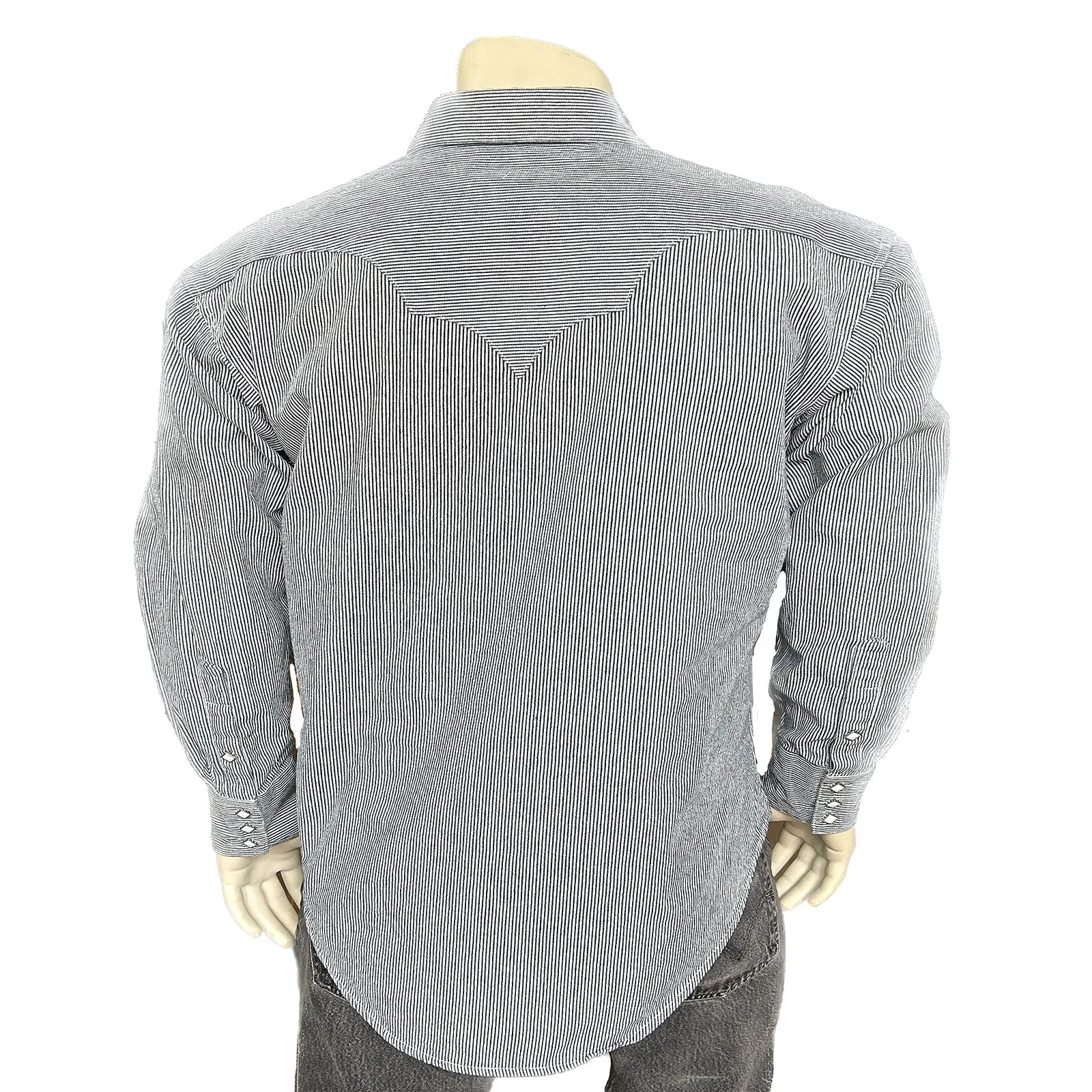 Men's Signature Denim Pinstripe Western Shirt