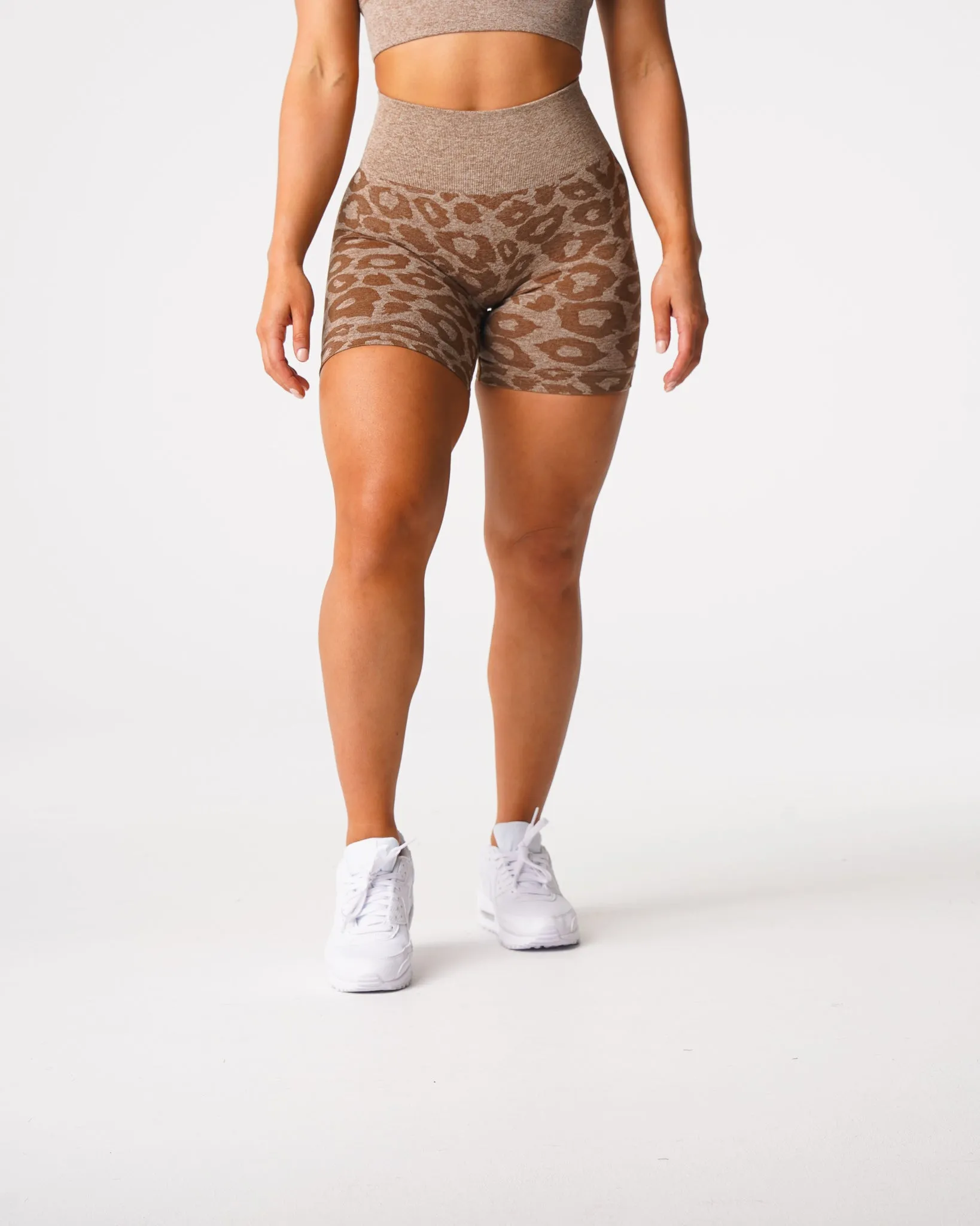 Mocha Leopard Seamless Shorts