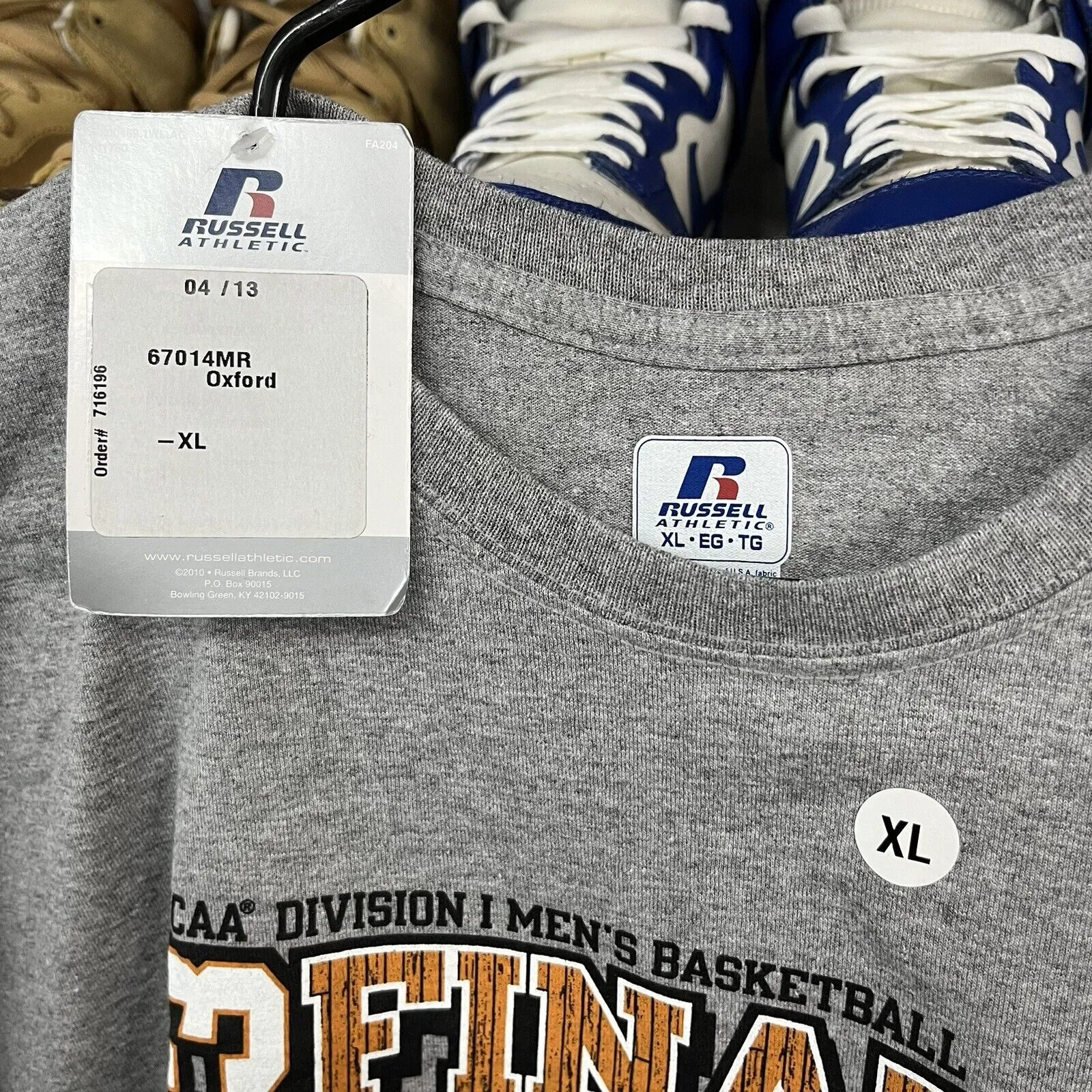 NCAA Basketball Apparel 2013 Final Four Atlanta Graphic T-Shirt Crew Neck Sz XL