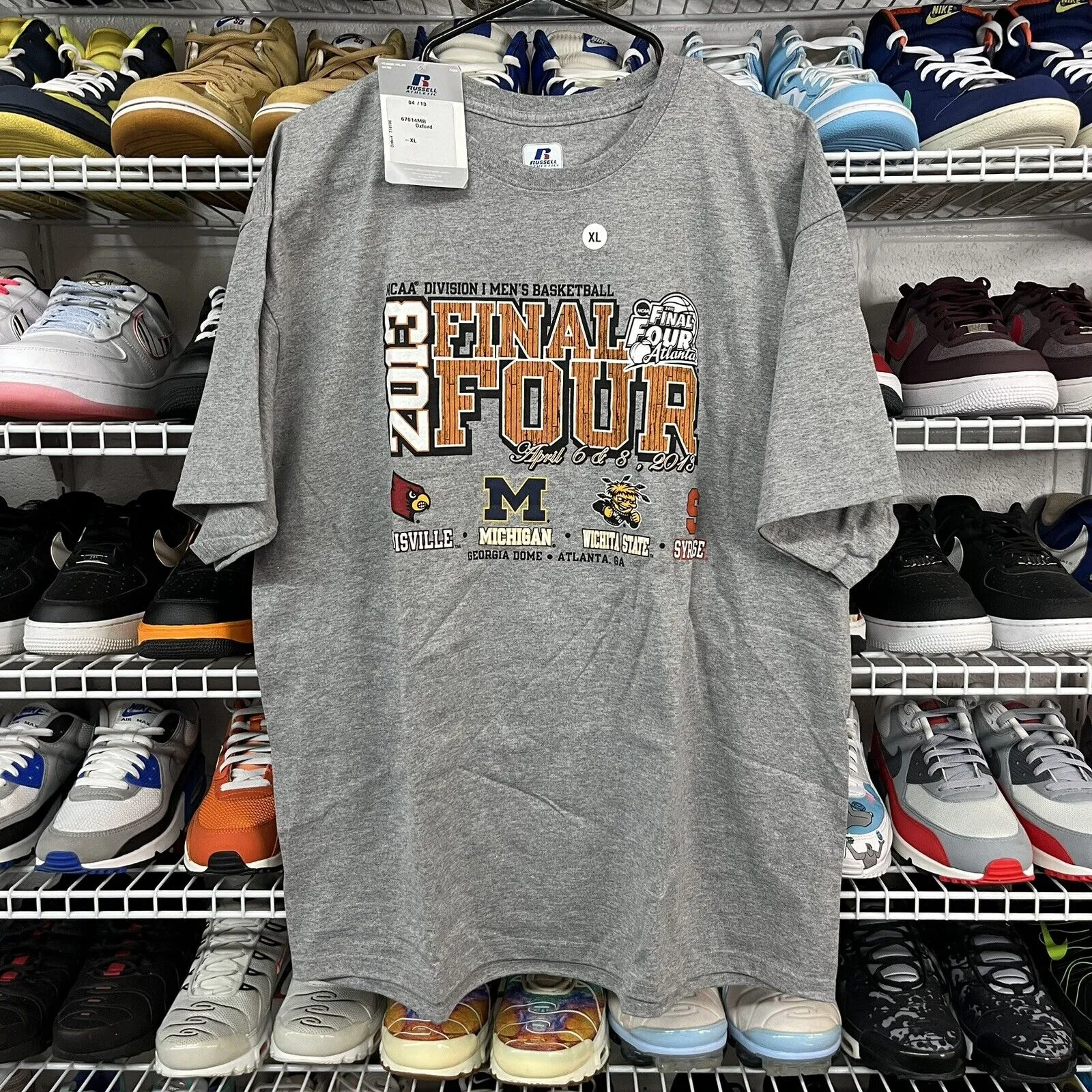 NCAA Basketball Apparel 2013 Final Four Atlanta Graphic T-Shirt Crew Neck Sz XL