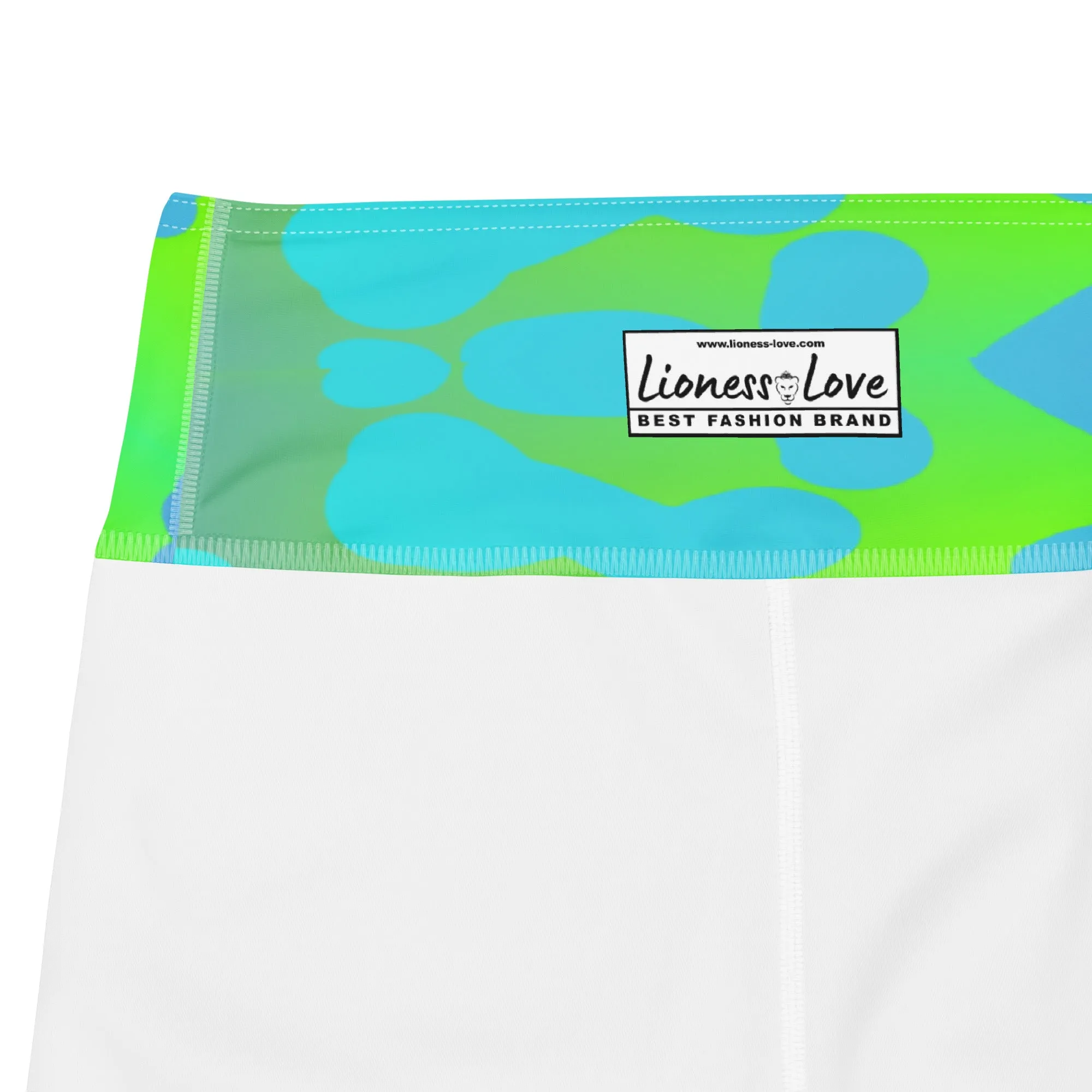 Neon Surfside Leopard Yoga Capri Leggings | Fitness Capri Leggings, lioness-love