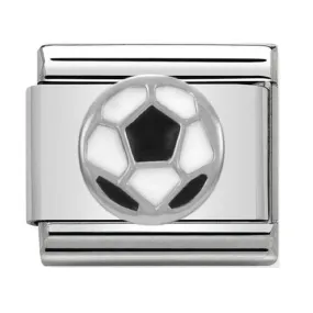 NOMINATION Link Silver and Enamel Soccer Ball