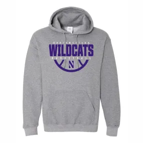 Northwestern Basketball Hoodie Men's Grey Fleece