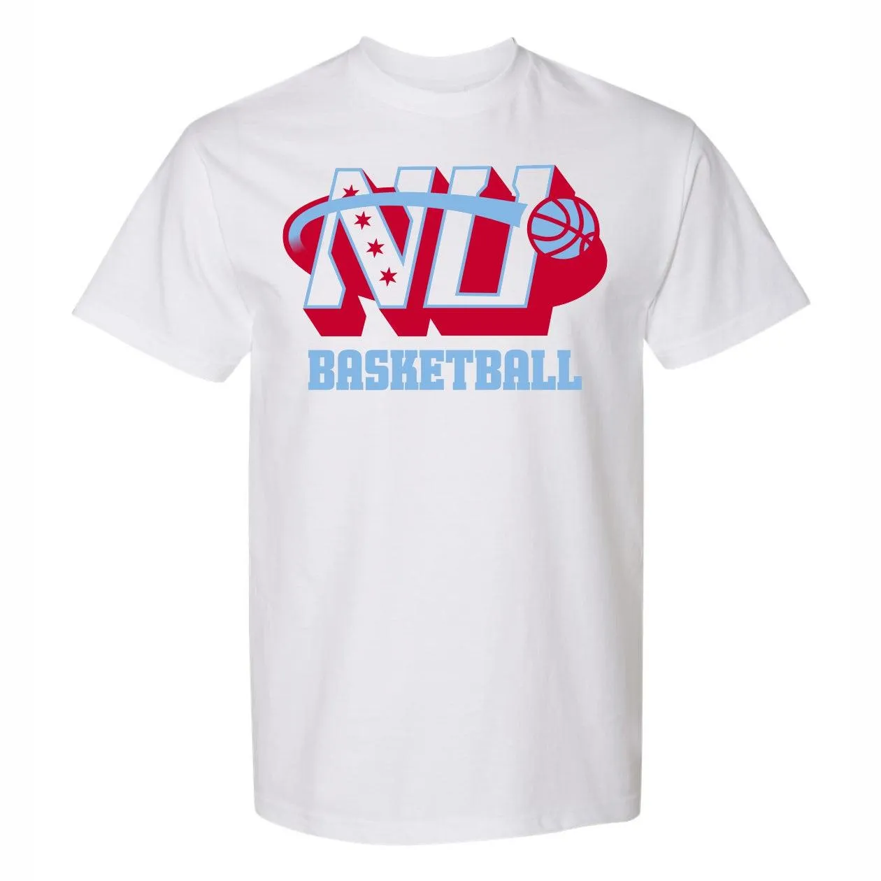 Northwestern Wildcats Chicago Flag Basketball T-Shirt