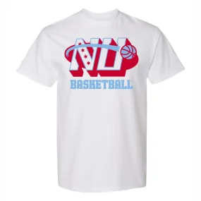 Northwestern Wildcats Chicago Flag Basketball T-Shirt