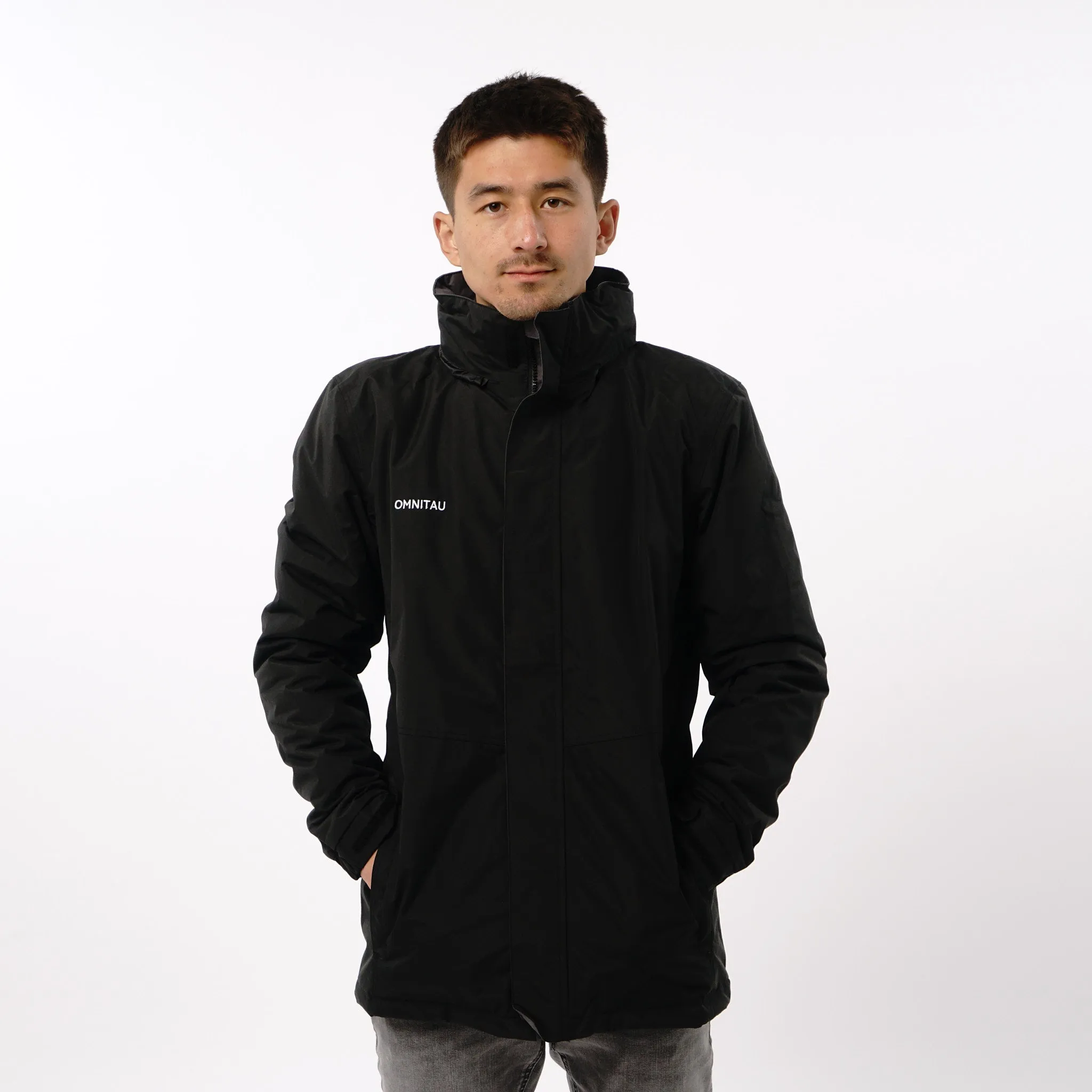 Omnitau Men's Team Sports Padded Waterproof Jacket - Black