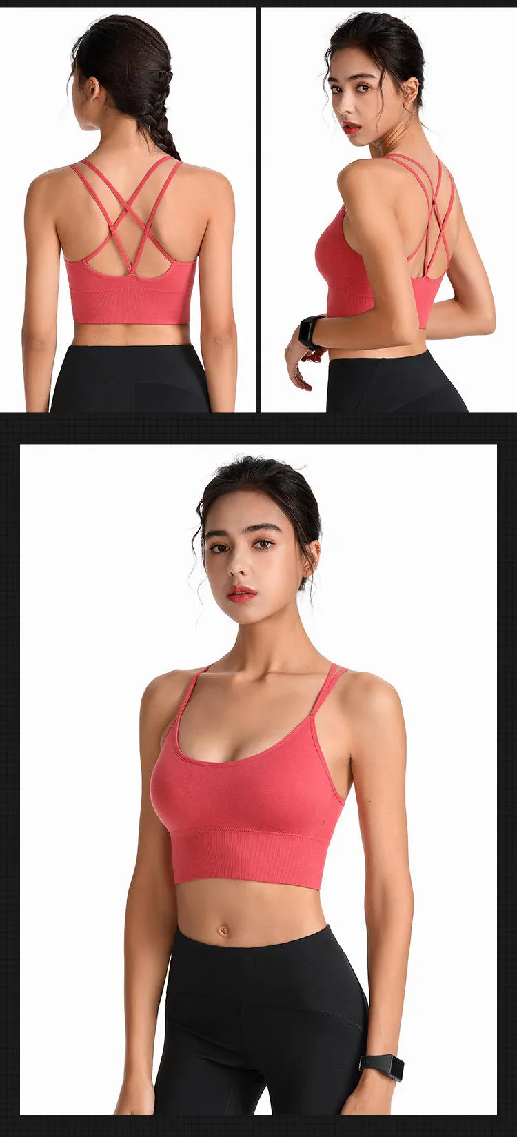 Pack of 2 Stylish Beauty Back Bodyshaping Yoga Gym Seamless Sports Bra