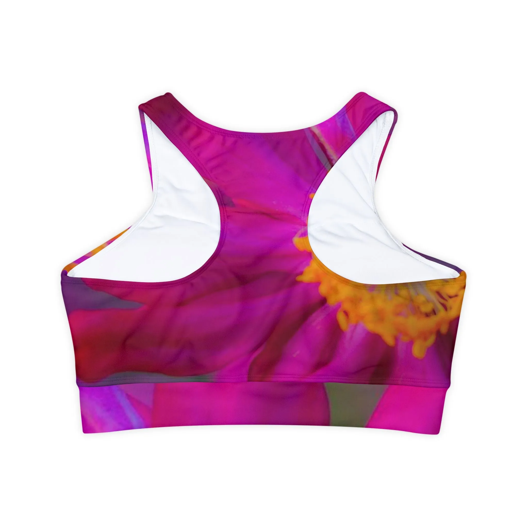 Padded Sports Bra|Fully Lined Racerback Floral Sports Bra|Yoga