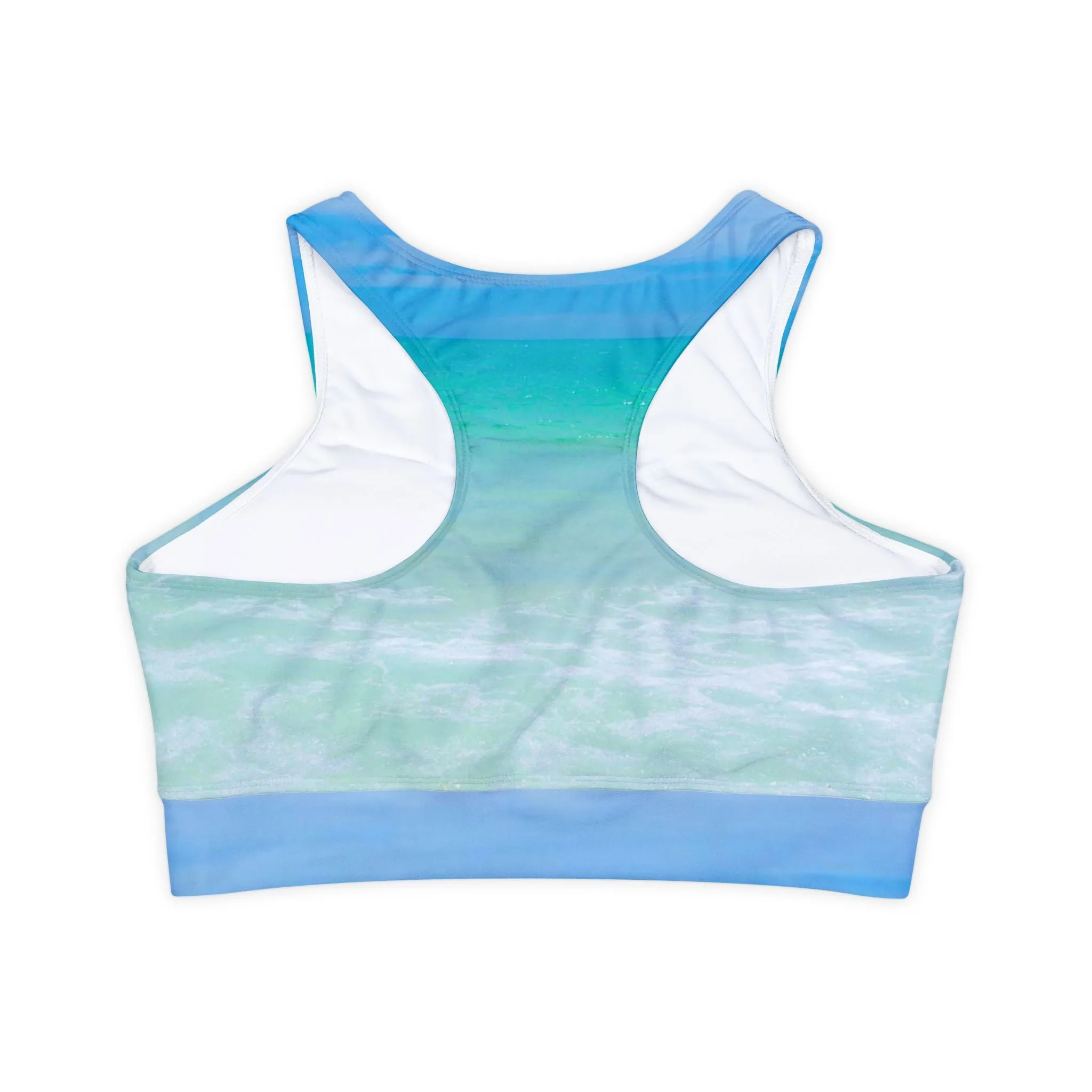 Padded Sports Bra|Racerback Fully Lined Floral Padded Sports Bra|Yoga-friendly