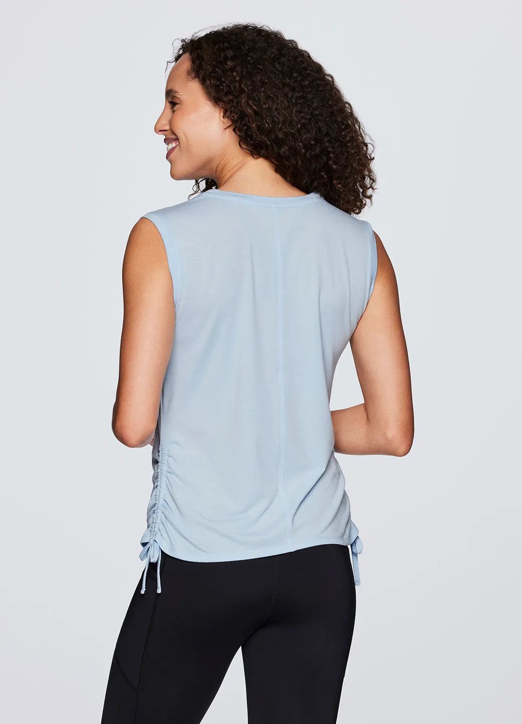 Poppy Shirred Tank