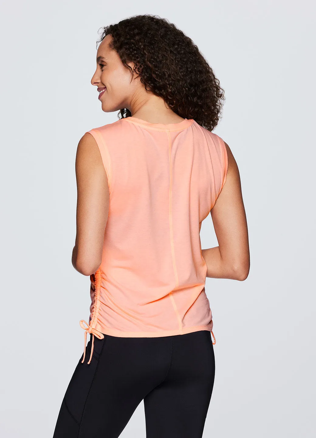 Poppy Shirred Tank