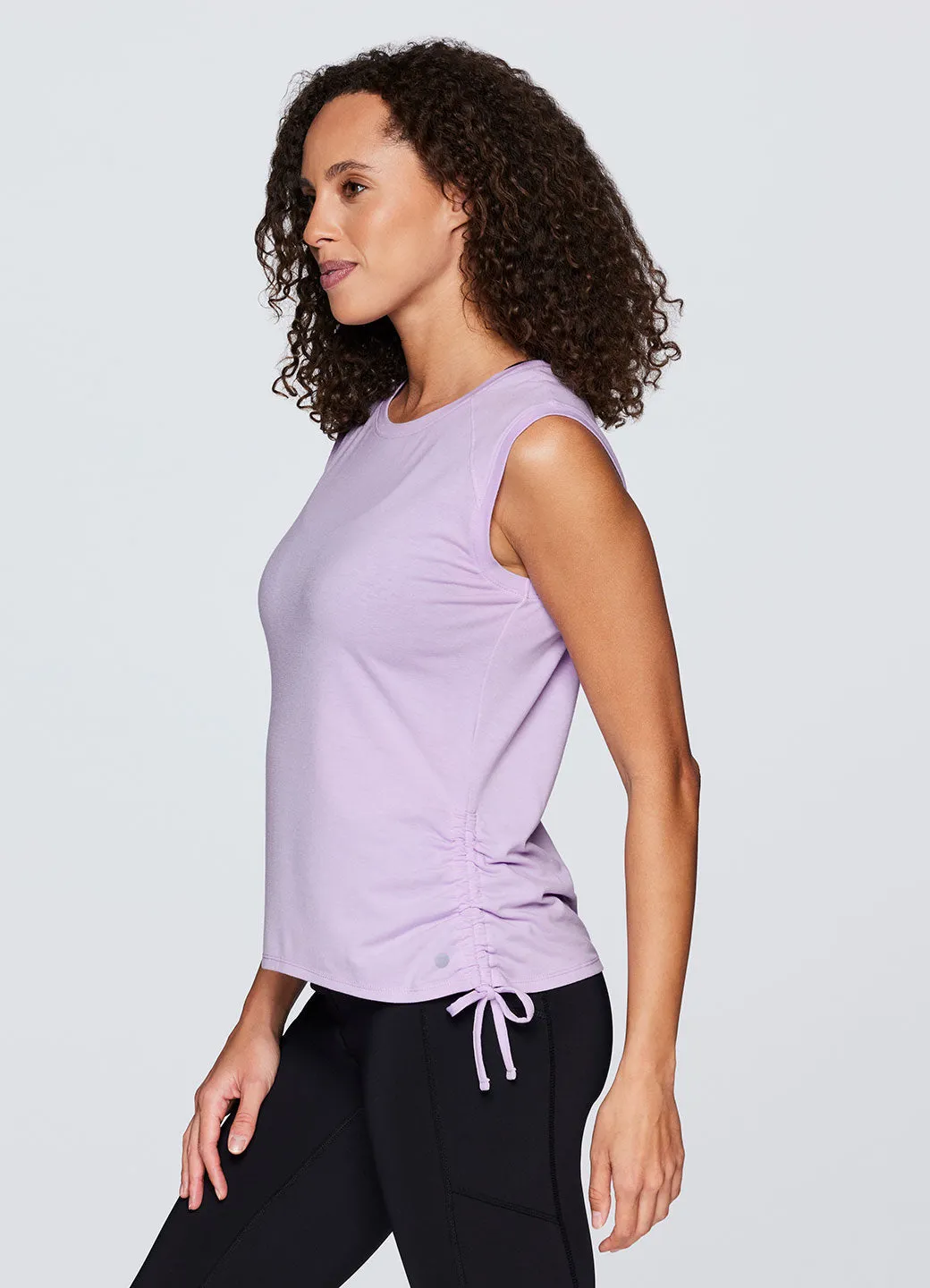 Poppy Shirred Tank