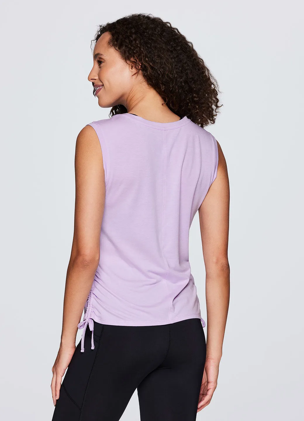 Poppy Shirred Tank