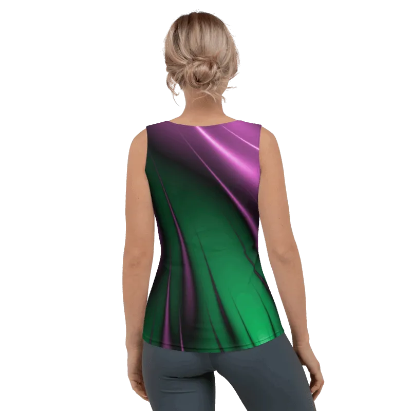 "Aurora Whispers Arctic Chic" Collection - Designer Long Tank Top