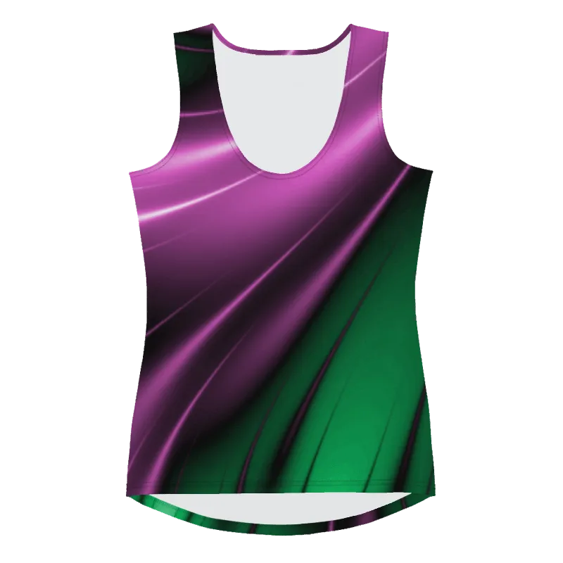 "Aurora Whispers Arctic Chic" Collection - Designer Long Tank Top