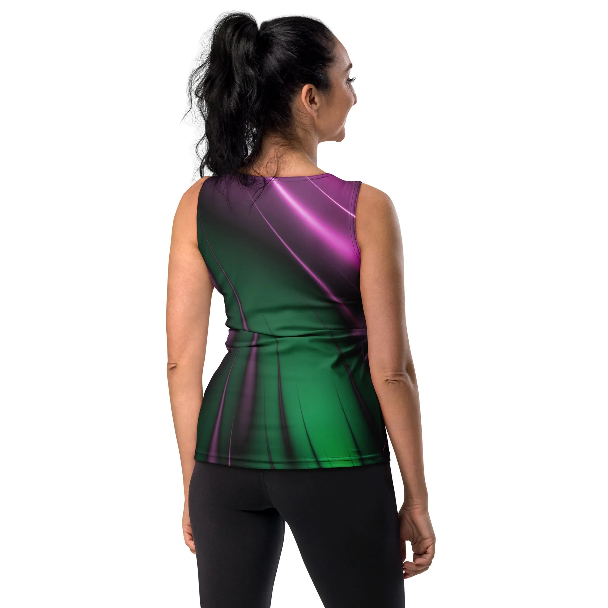"Aurora Whispers Arctic Chic" Collection - Designer Long Tank Top