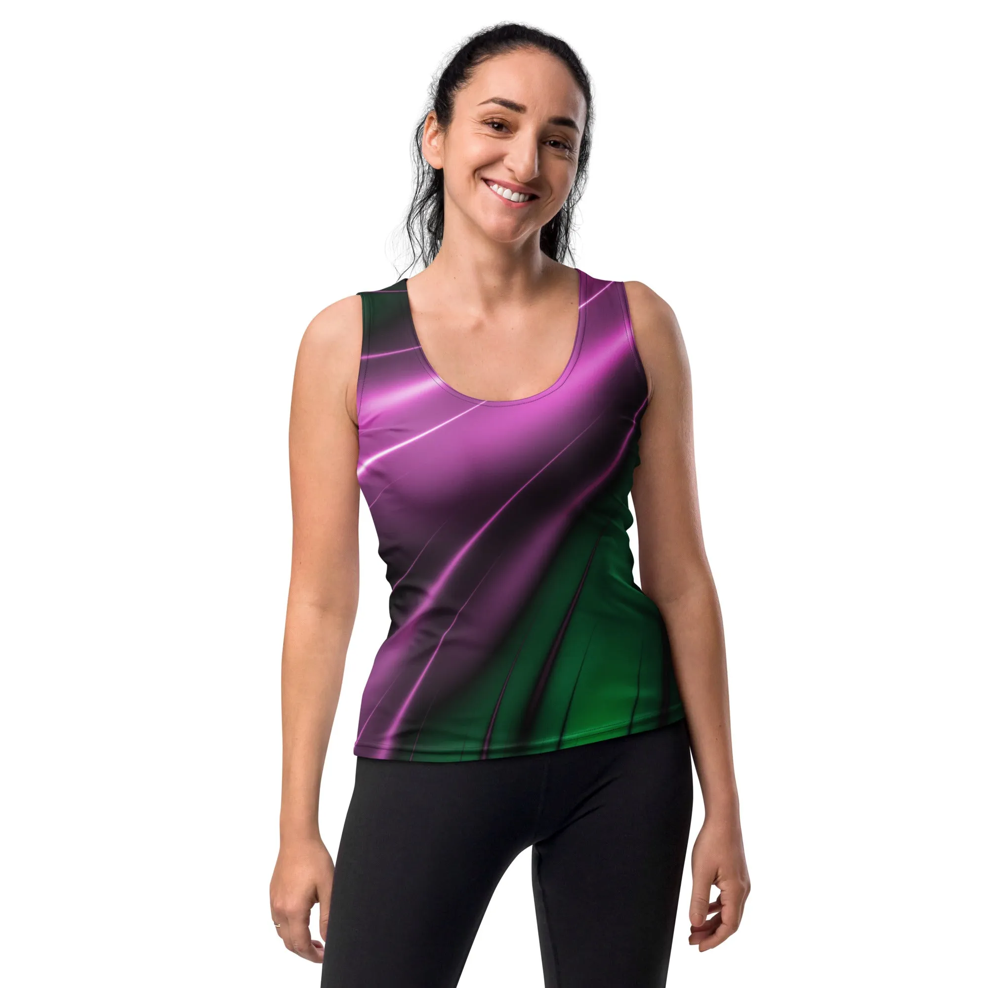 "Aurora Whispers Arctic Chic" Collection - Designer Long Tank Top