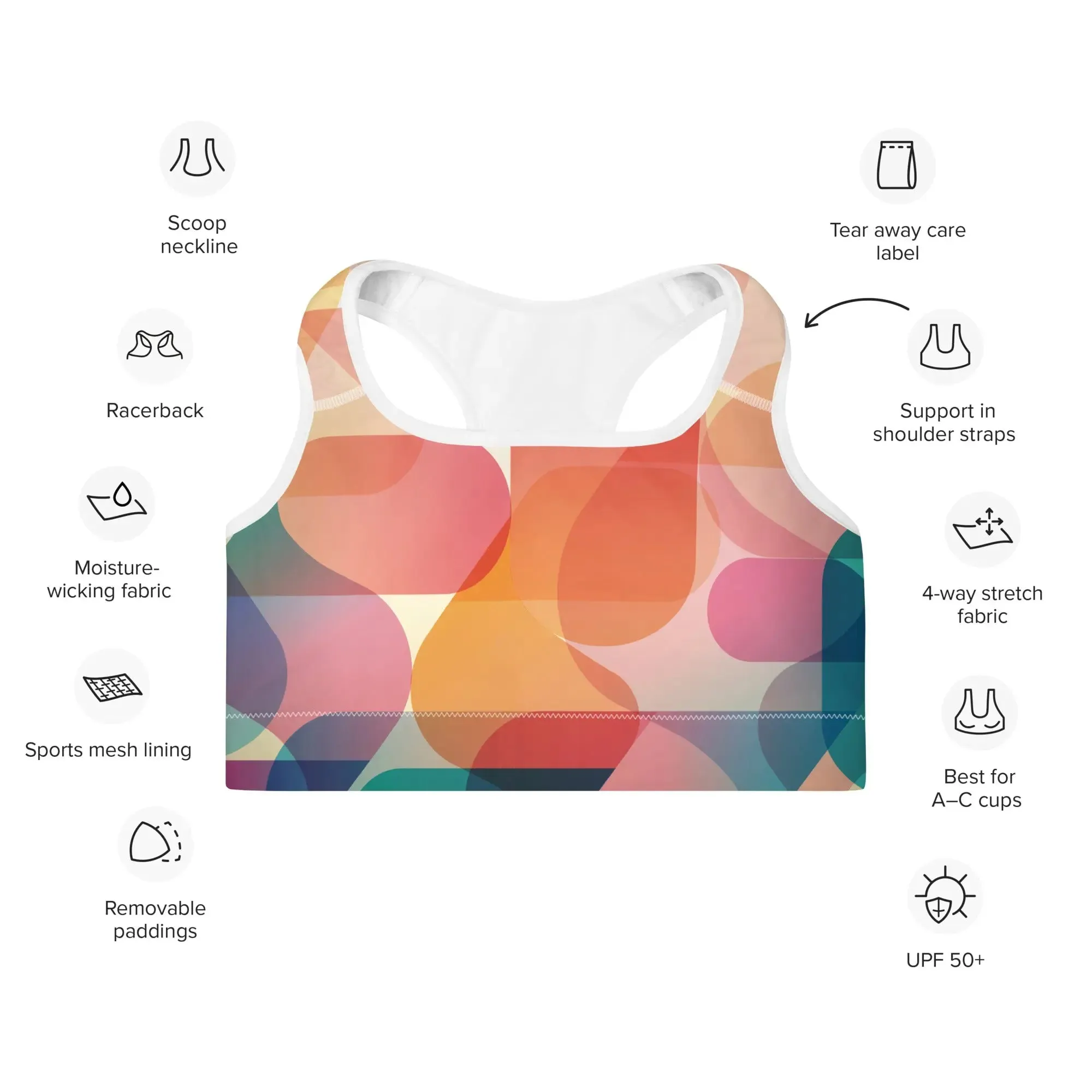 "Mod Dance" - Padded Sports Bra