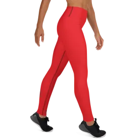 Red Yoga Leggings