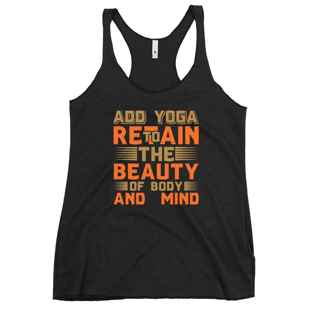 Retain the body Women's Racerback Tank