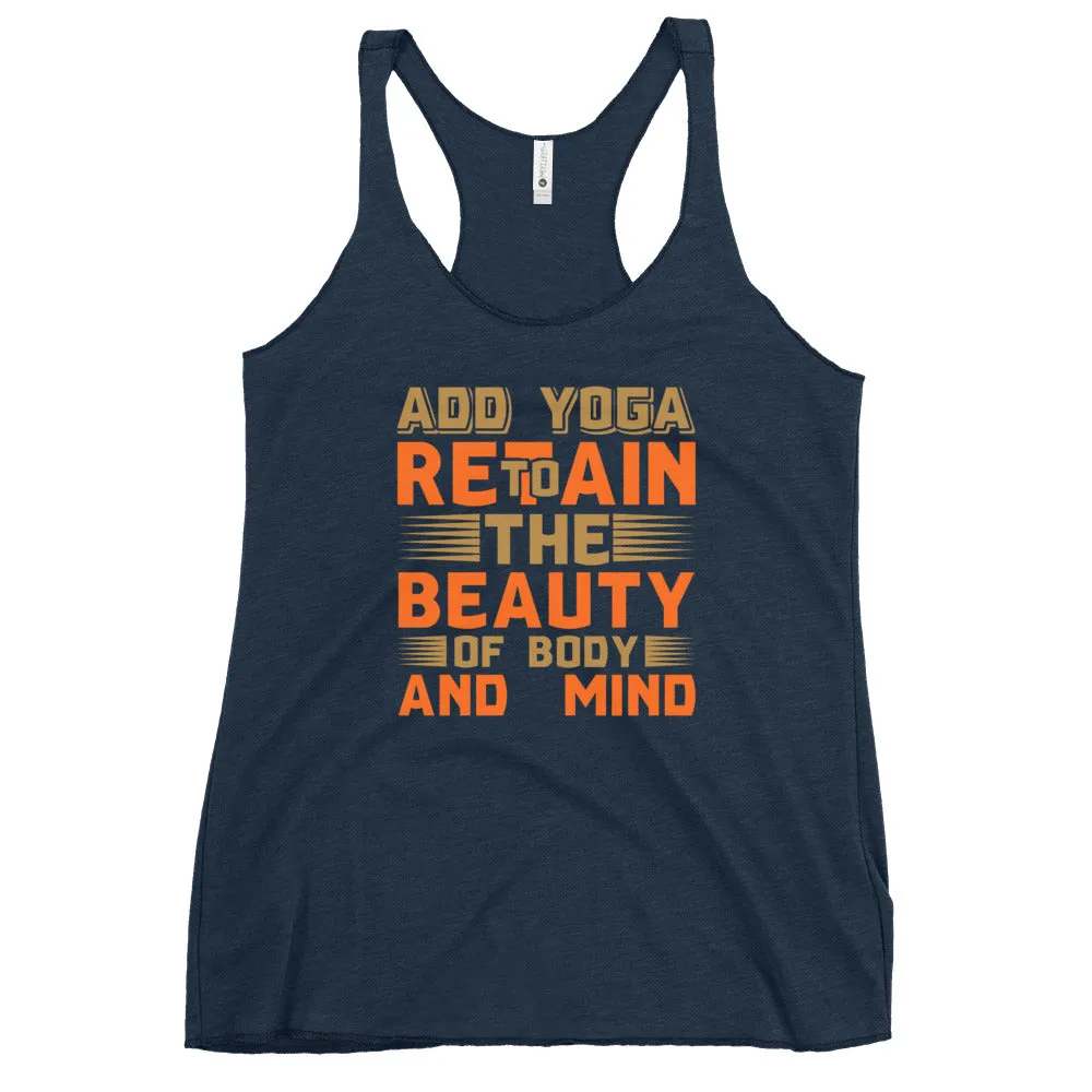 Retain the body Women's Racerback Tank