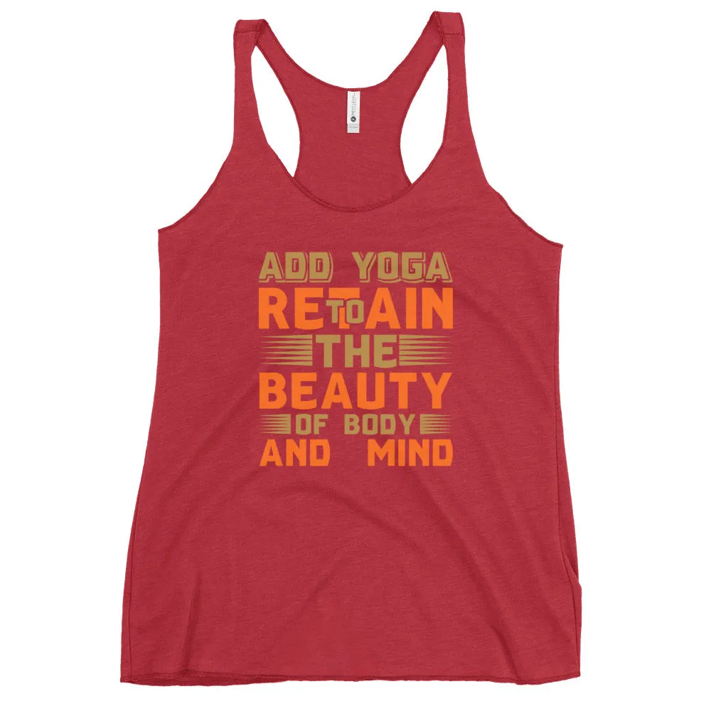 Retain the body Women's Racerback Tank
