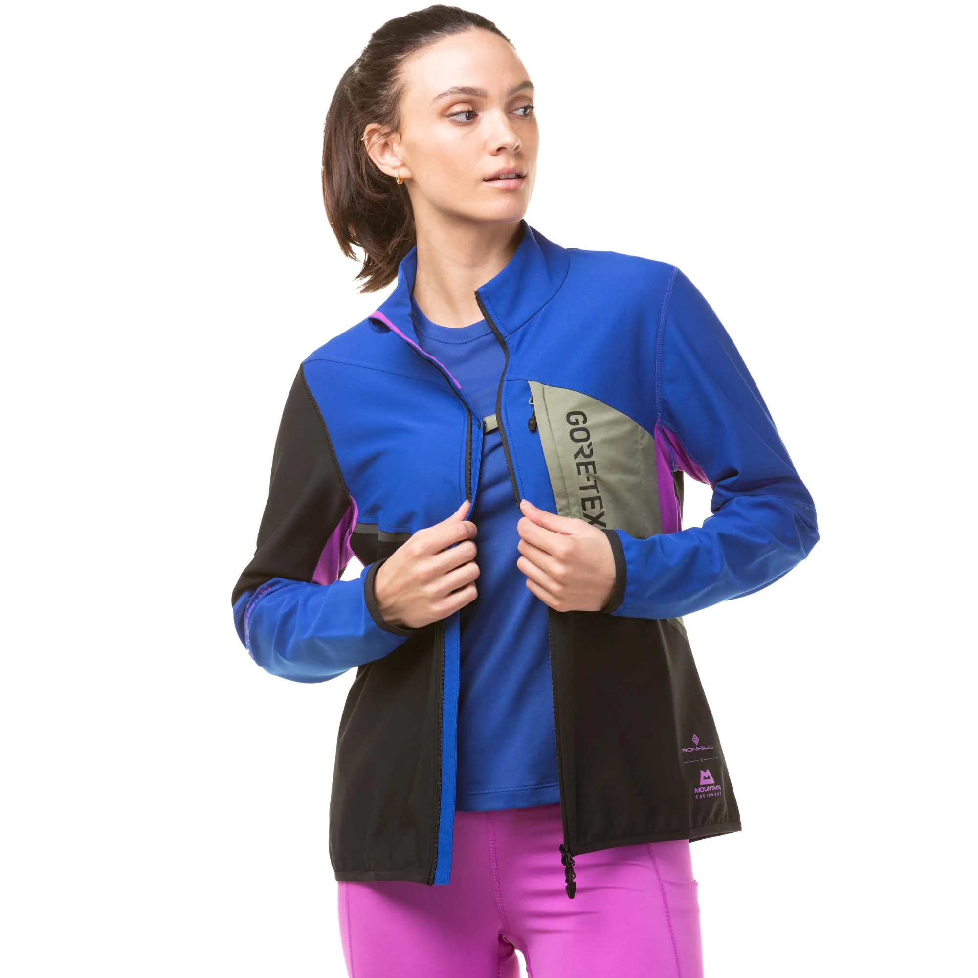 Ronhill | Women's Tech Gore-Tex Windstopper Jacket - Black/Cobalt