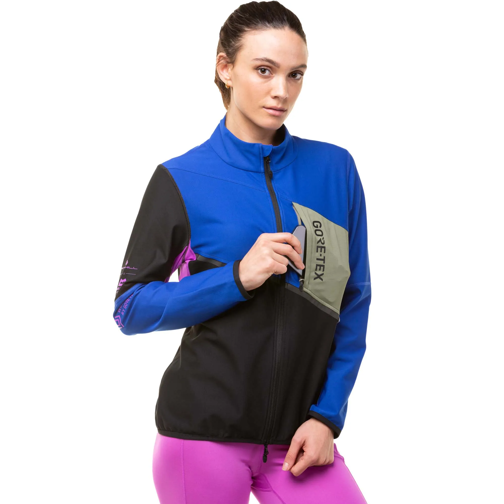 Ronhill | Women's Tech Gore-Tex Windstopper Jacket - Black/Cobalt