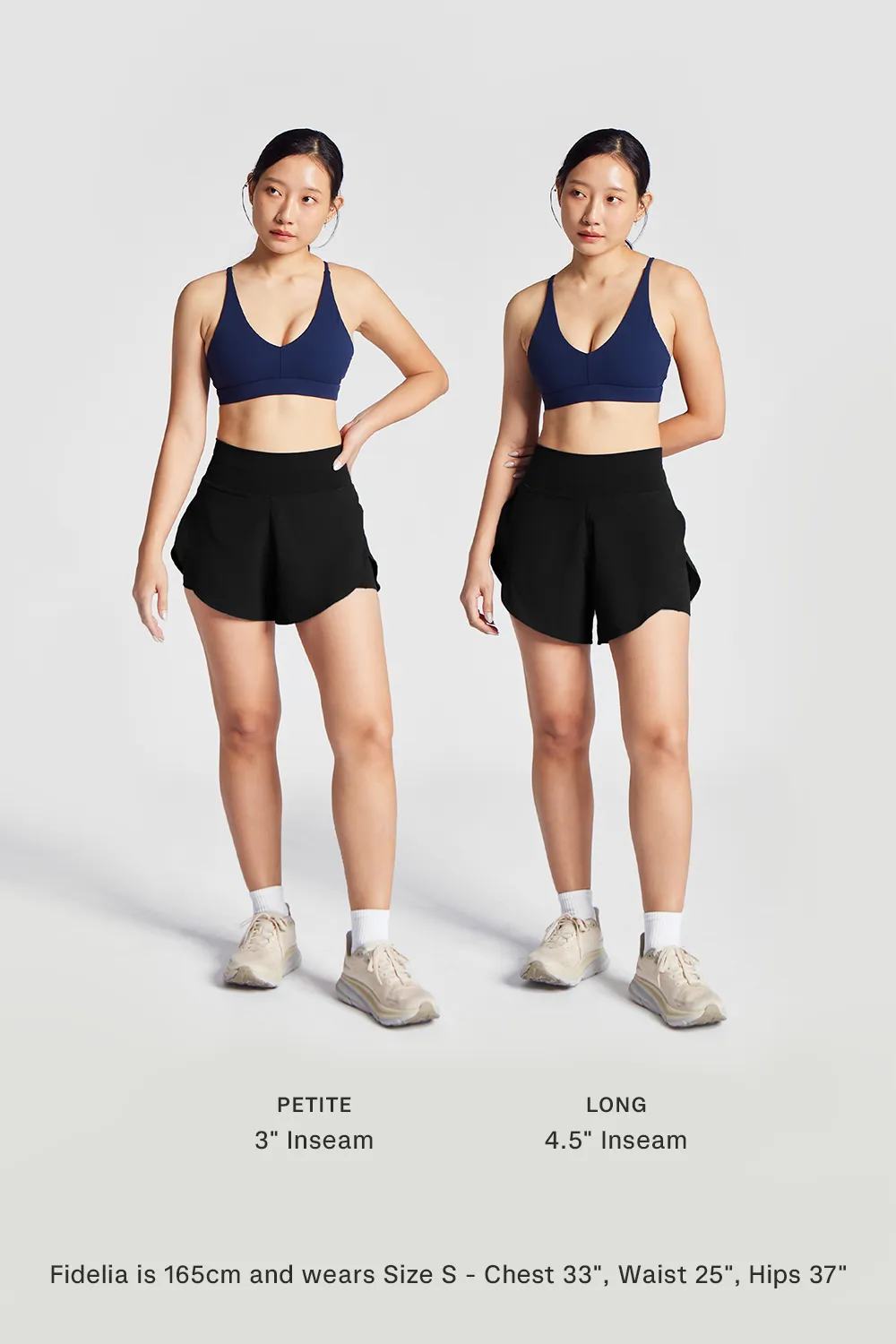 Run Shorts (Petite 3") in Black Sesame