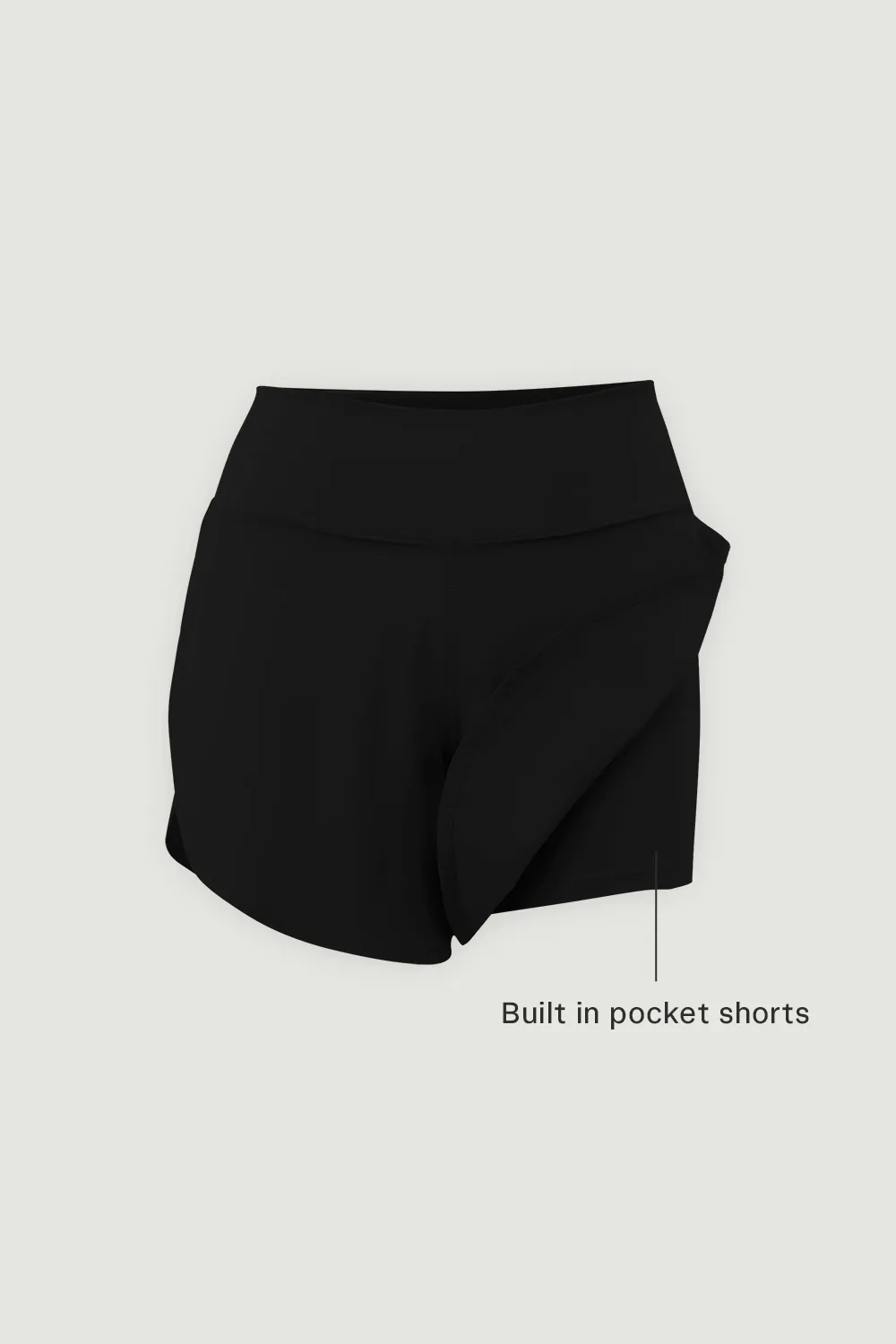 Run Shorts (Petite 3") in Black Sesame