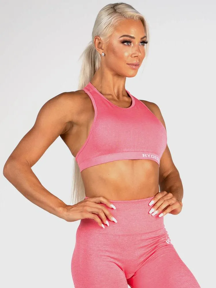 Ryderwear Seamless Sports Bra - Coral Marl