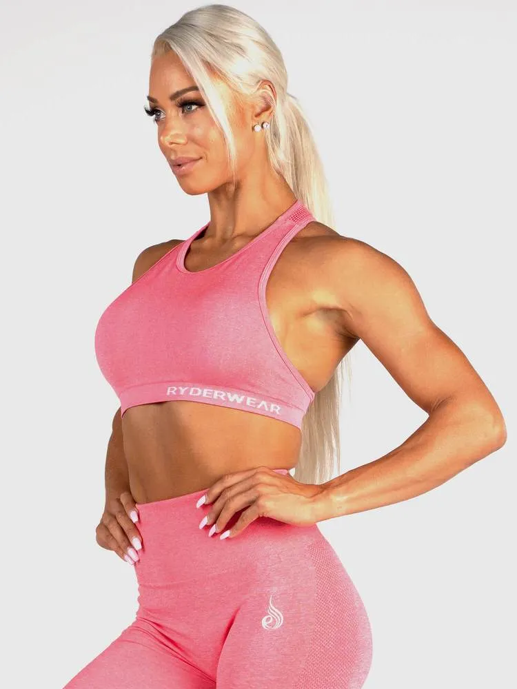 Ryderwear Seamless Sports Bra - Coral Marl
