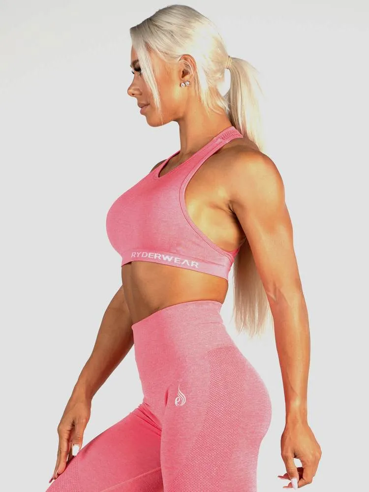 Ryderwear Seamless Sports Bra - Coral Marl