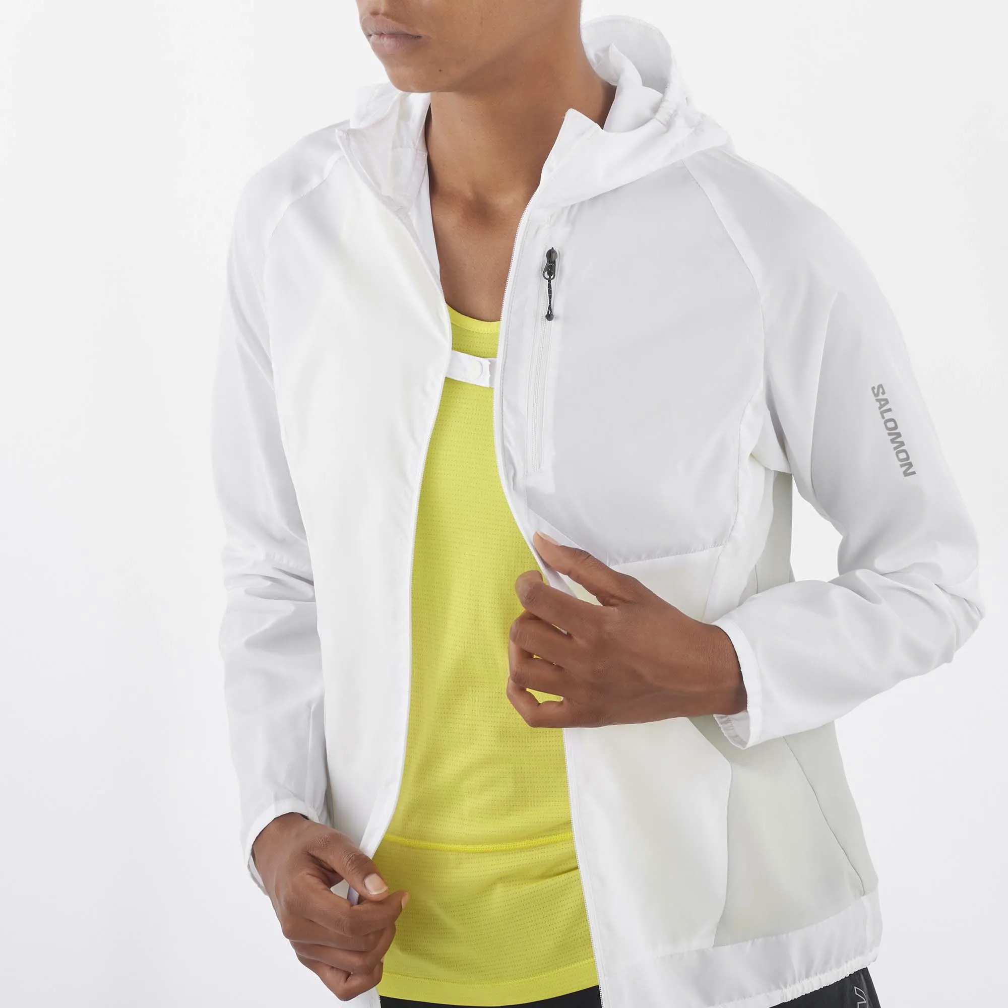 Salomon | Women's Bonatti Cross Wind Jacket - White/Gray Violet