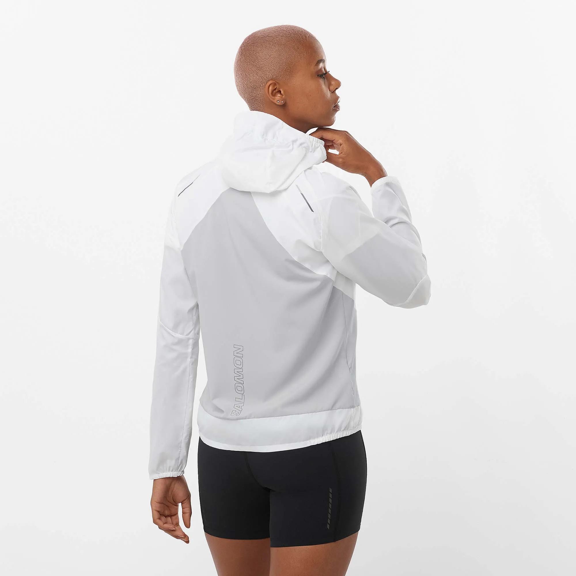 Salomon | Women's Bonatti Cross Wind Jacket - White/Gray Violet