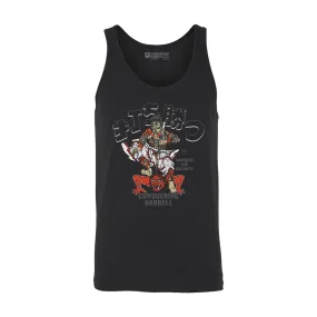 Samurai vs Oni Demon - on Black tank top
