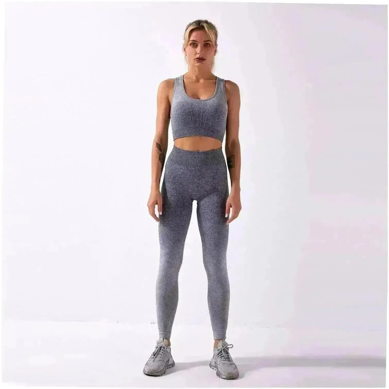 Shark knitting sports bra pants tie-dye Yoga Fitness Gym Exercise Wear